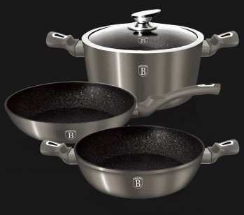 4 pcs cookware set Μetallic carbon BH-1277N