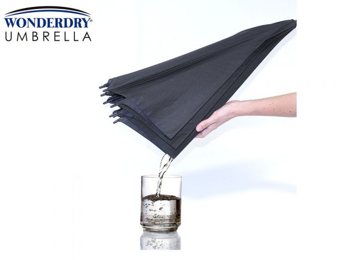 WONDERDRY UMBRELLA Smart umbrella with reverse opening (BLACK)