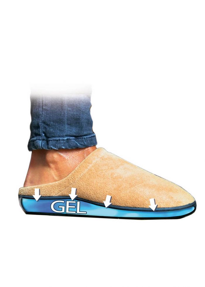 STEPLUXE SLIPPERS Slippers with anti-fatigue gel (COFFEE)
