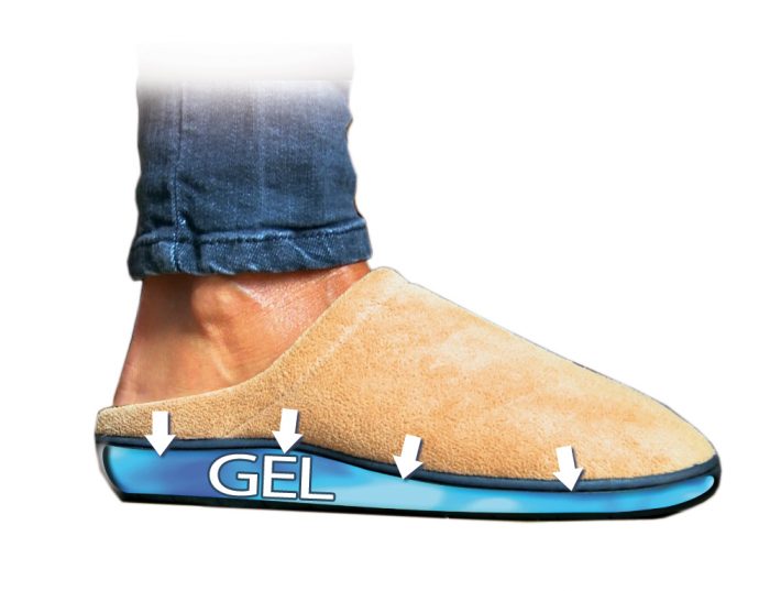 STEPLUXE SLIPPERS Slippers with anti-fatigue gel (COFFEE)