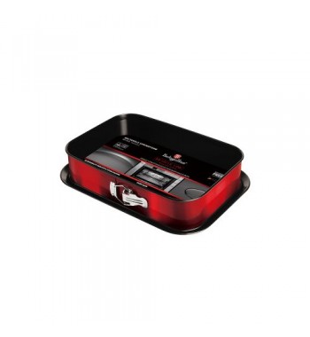 Non-stick red rectangular form with removable walls BH-1545