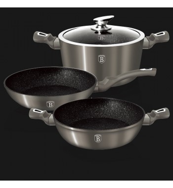 4 pcs cookware set Μetallic carbon BH-1277N