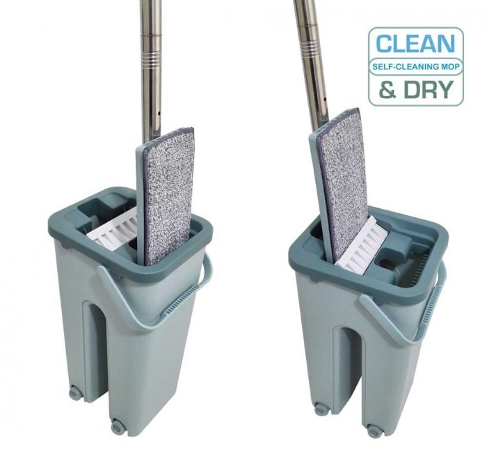 Clean And Dry Mop Inovatorul Mop Cu Doua Recipiente Separate Si Capete Din Microfibra (6)
