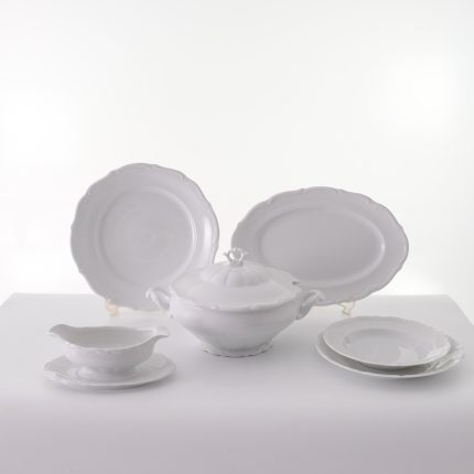 72-piece dining set MARIA TEREZA WHITE Bohemian Winterberg porcelain
