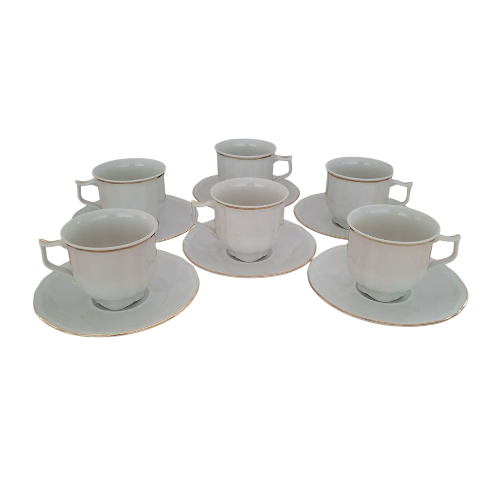TEA SET 6 PCS. BAVARIAN PORCELAIN GERMANY CODE MODEVIDEO GOLD TEA SET 6 PCS. BAVARIAN PORCELAIN GERMANY CODE MODEVIDEO GOLD
