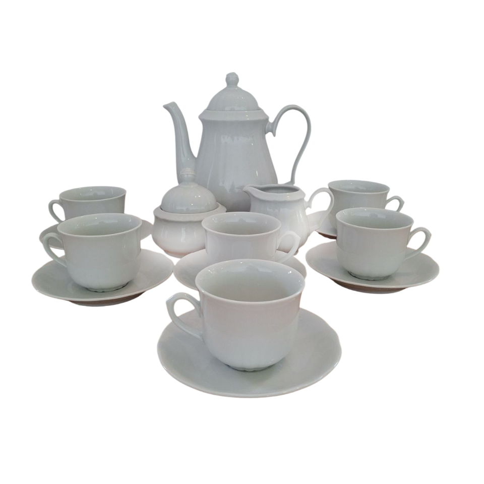TEA SET 9 PCS. BOHEMIAN PORCELAIN CODE BETTY WHITE TEA SET 9 PCS. BOHEMIAN PORCELAIN CODE BETTY WHITE