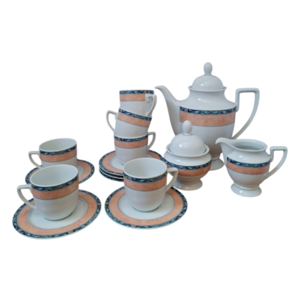 TEA SET 9 PCS. BAVARIAN PORCELAIN GERMANY BY SMCS CODE.  3404