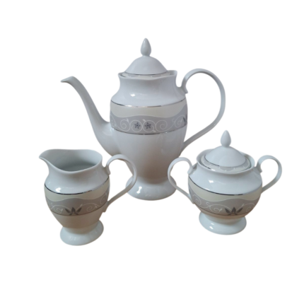 SERVING SET 3 PCS. PORCELAIN WINTERBERG BOHEMIAN CODE 8747A PLATIN