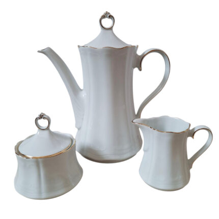3-Piece Tea Serving Set, Bavarian Porcelain (Germany), Code: Sophie Gold