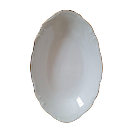 Bohemian Porcelain Serving Dish 23×14 cm – Winterberg – Code: Maria Tereza Gold